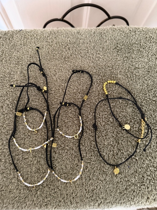 Pura Vida Jewelry - Pura Vida Delicate Black Cord Bracelet Set with Gold Accents